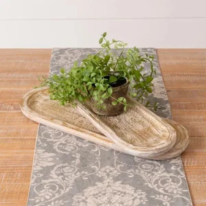 Dough Bowl - Brushed Gold Mango Wood Set of 2