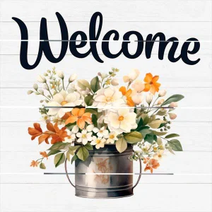 Pallet Art Welcome Bouquet 10x10