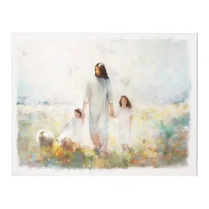 Jesus Children Art - Wrapped Canvas
