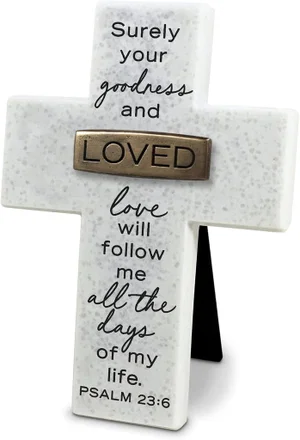 Tabletop Cross Copper Accented Loved