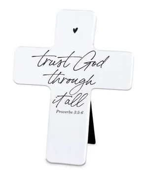 Tabletop Cross Trust God Through It All
