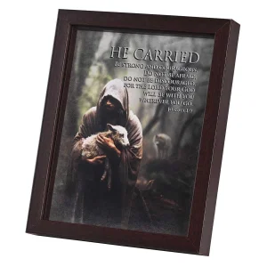 Framed Art 8X10 Lamb He Carried Josh1:9