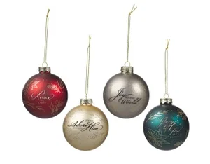 Ornament Set 4pc Traditional Christmas