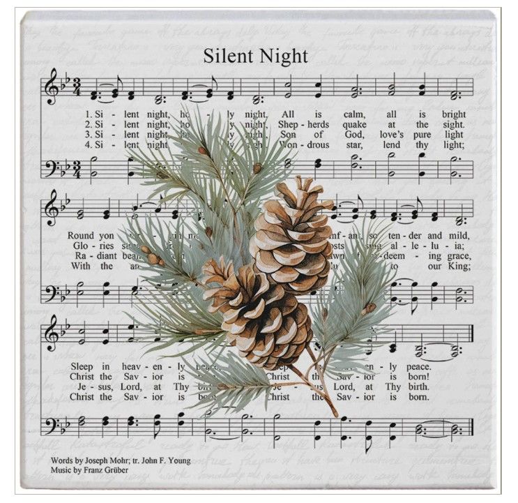 Image of Silent Night Greenery Block