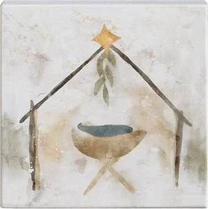 Watercolor Manger Block