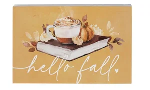 Hello Fall Coffee Book Block
