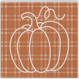 Plaid Pumpkin Block