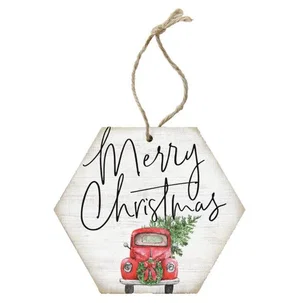 Merry Christmas Truck Ornament