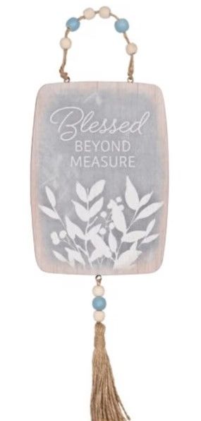 Image of Hanging Plaque Blessed
