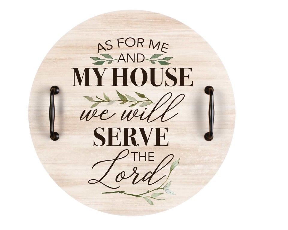 Image of Wood Tray Serve The Lord