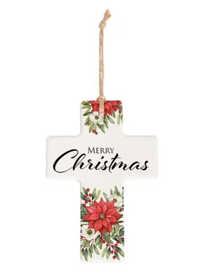 Christmas Cross Orn- Merry Christmas