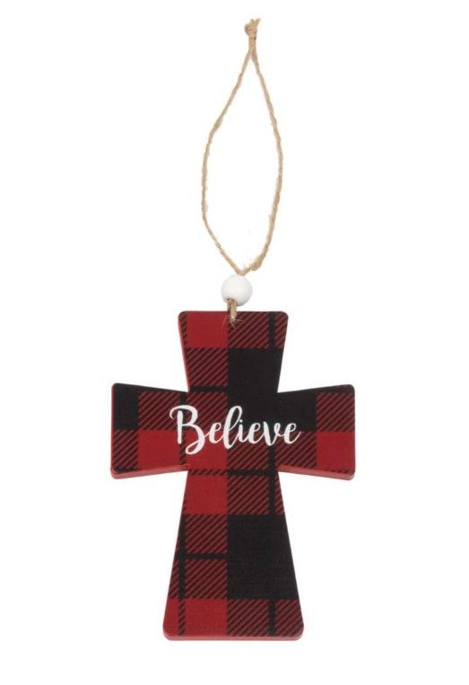 Image of Christmas Orn Believe Cross