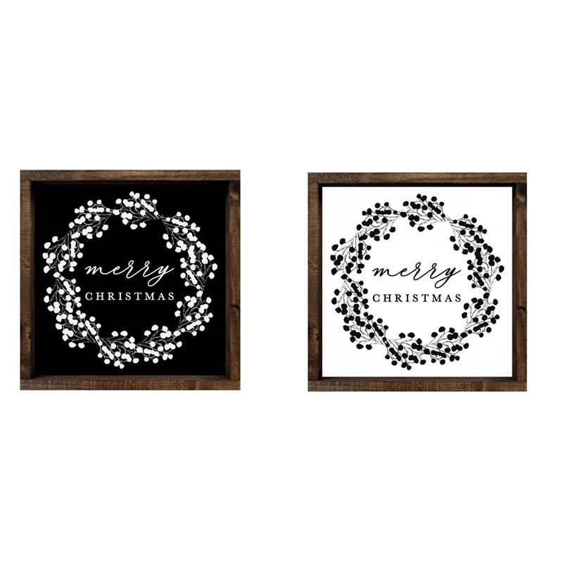 Image of 2 asst Wreath signs