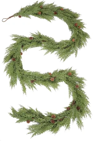 Real Cedar Garland 5' w/ Pinecones