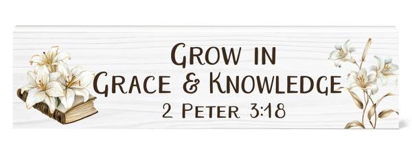 Image of Decorative Sign Grace & Knowledge 3×16