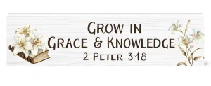 Decorative Sign Grace & Knowledge 3x16