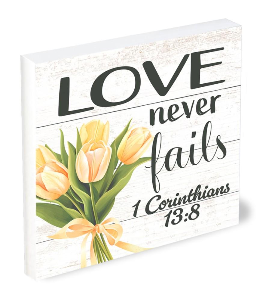 Image of Shelfie Sitter Love Never Fails 5×5