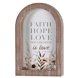Framed Arch Faith Hope Love 7X11