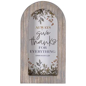 Framed Arch Always Give Thanks 5X8