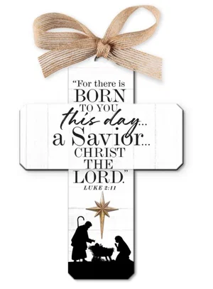 Christmas Ornament Cross Nativity Savior