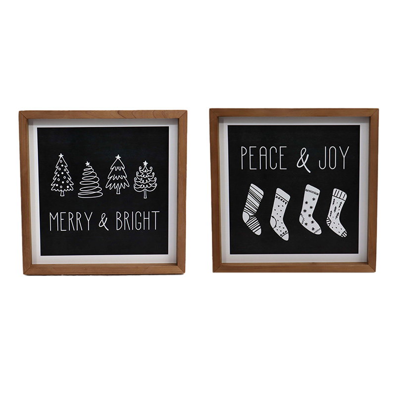 2 Assorted B&W Signs