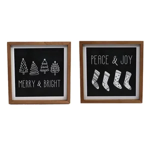 2 Assorted B&W Signs