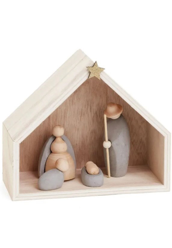 Image of Wood Christmas Creche