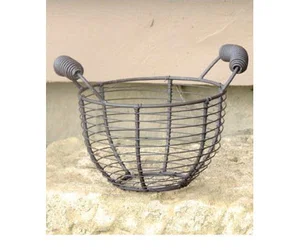 Round Metal Basket w/ Handles