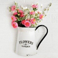 Flower & Garden Enamel Pitcher