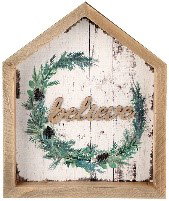 Image of Believe Christmas Wreath Frames Sign