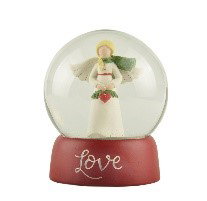 Image of Love Angel w/Heart Snow Globe