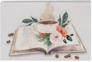 Open Book Coffee Art Block