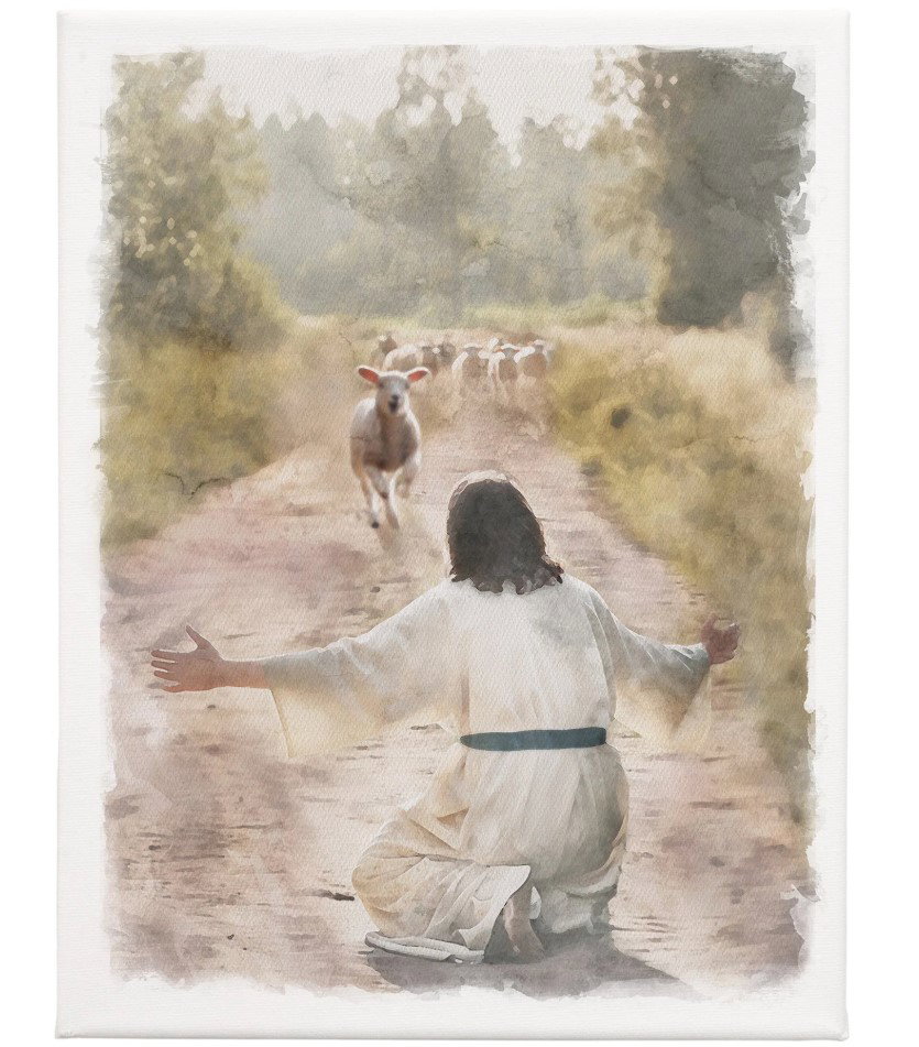 Image of Prodigal Lamb Returns Canvas 9’x12′