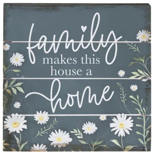 Family Home Daisies Wood Sign