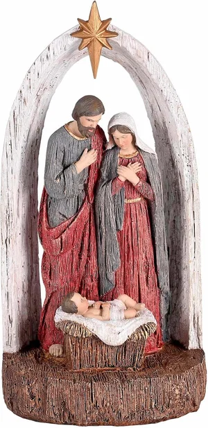 Nativity Family Creche 9"