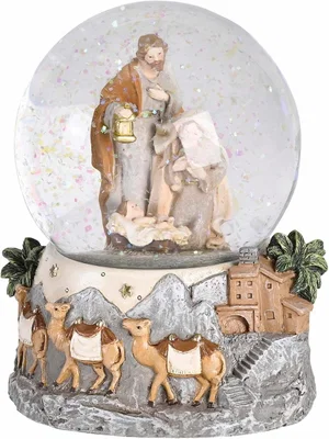 Water Globe Musical Silent Night
