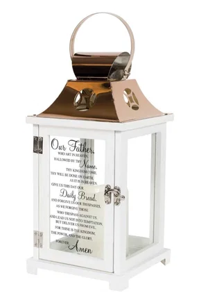 Lantern White Lord's Prayer