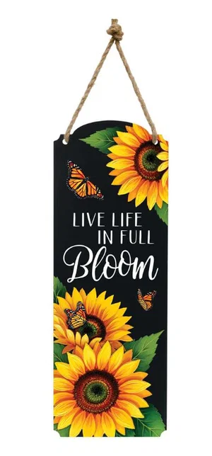 18" Mtl Wall Plq-Full Bloom