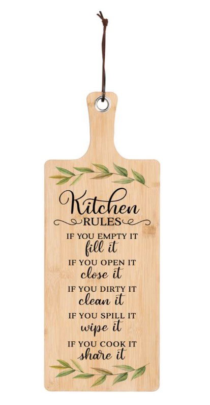 Image of Serving Board Kitchen Rules