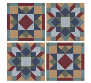 Coaster 4" Barn Quilt Set