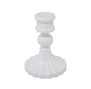 Glass Candleholder White