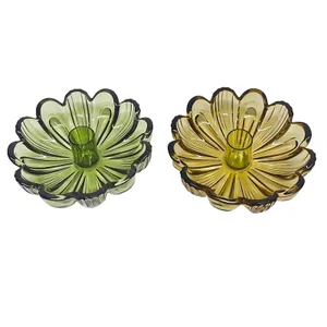 2 Asst. Flower Candle Holders Large