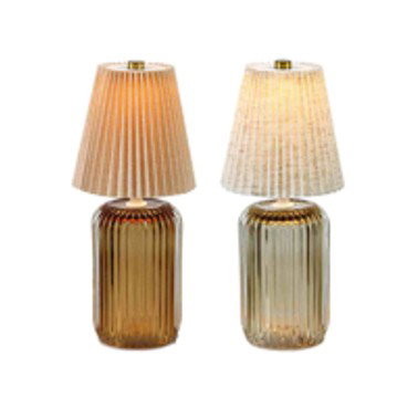 Image of 2 Asst LED Lamps Ribbed Base (Sold Individually)