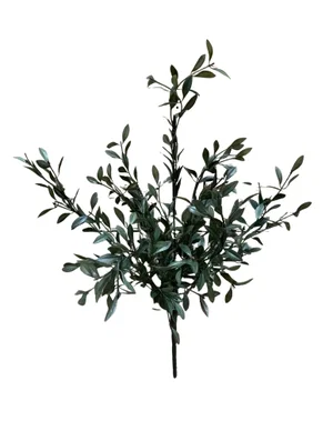 18" Green Willow Leaves Bush