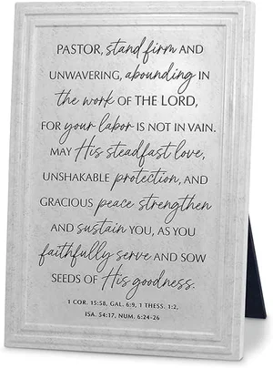 Plaque Tabeltop God Bless Our Pastor