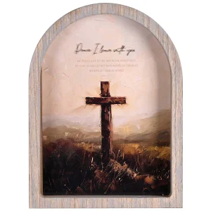 Framed Arch Cross Peace I Leave 11X15