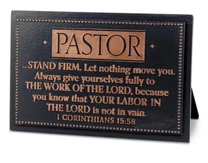 Plaque Stand Firm Pastor Badge