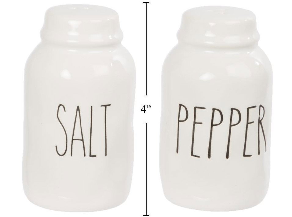 Image of Farmhouse Modern Ceramic S&P  Shaker, 4’H