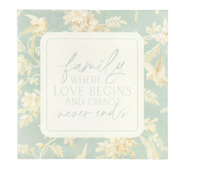 Word Block Family Love Begins