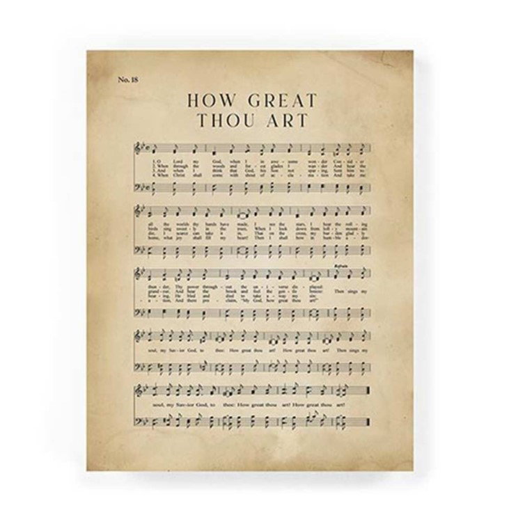 Easel Block How Great Thou art